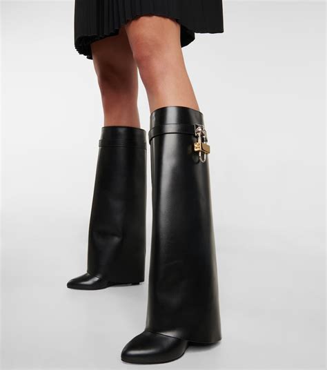 givenchy women shark lock boots in leather stores|Givenchy shark lock boots review.